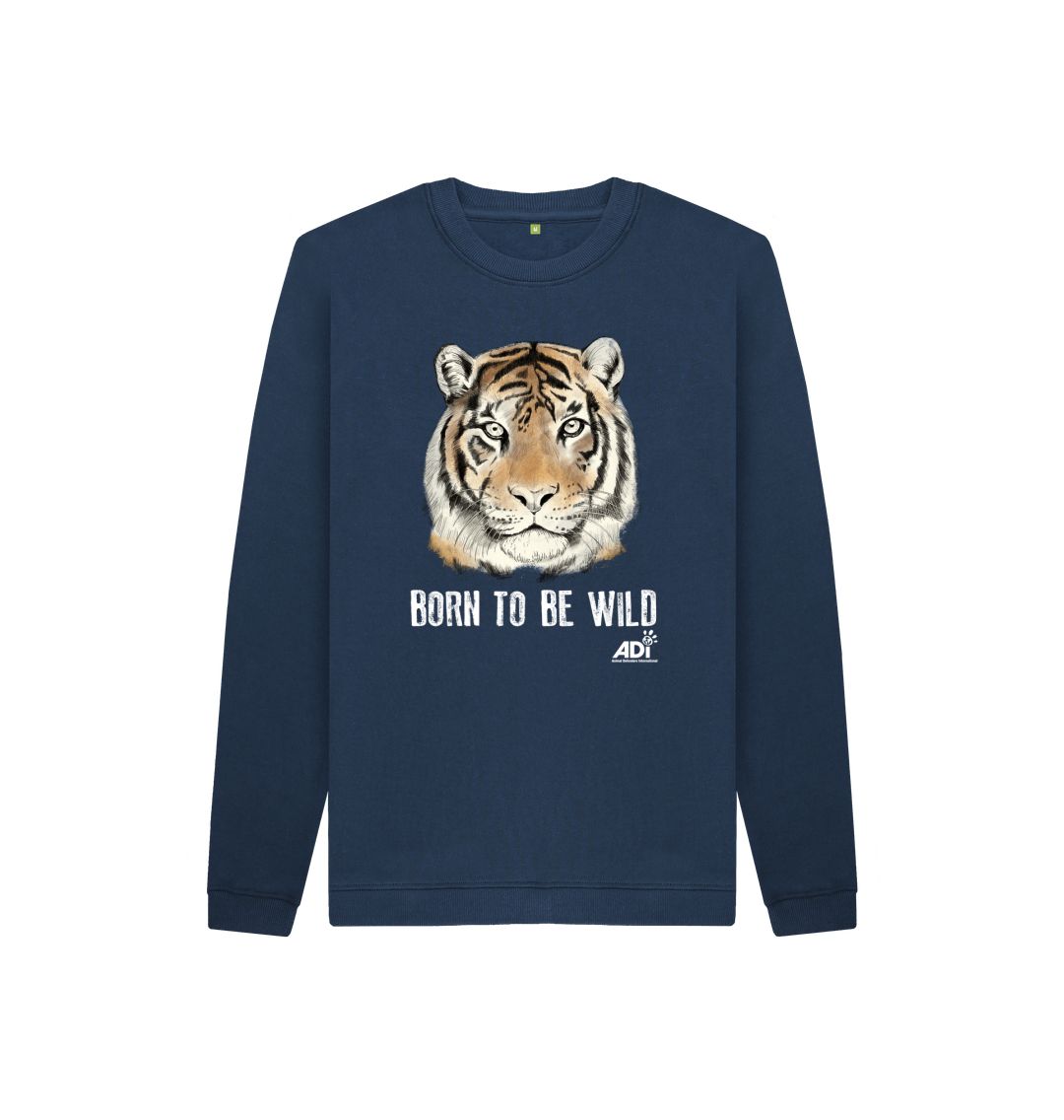 Navy Blue Born To Be Wild Dark Kids Jumper