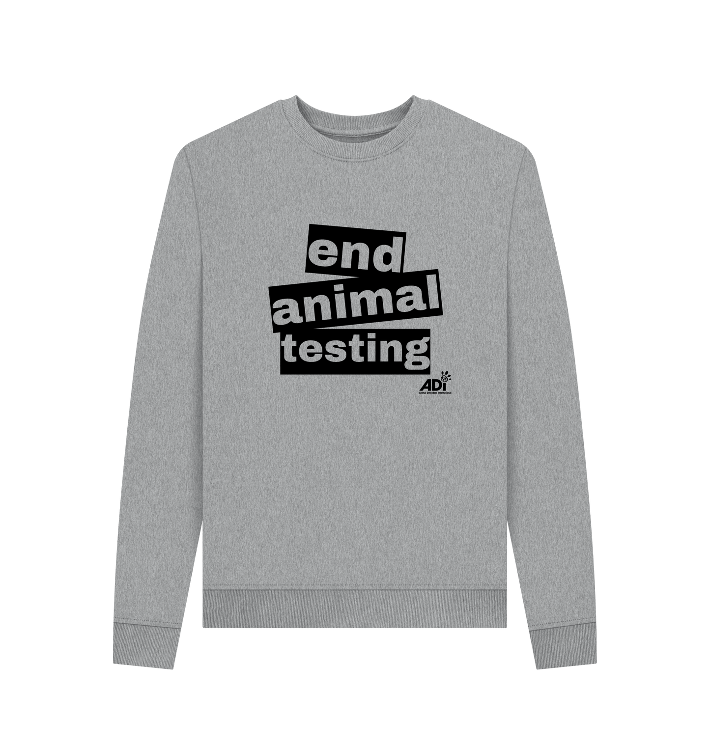 Light Heather Printed Sweater Front