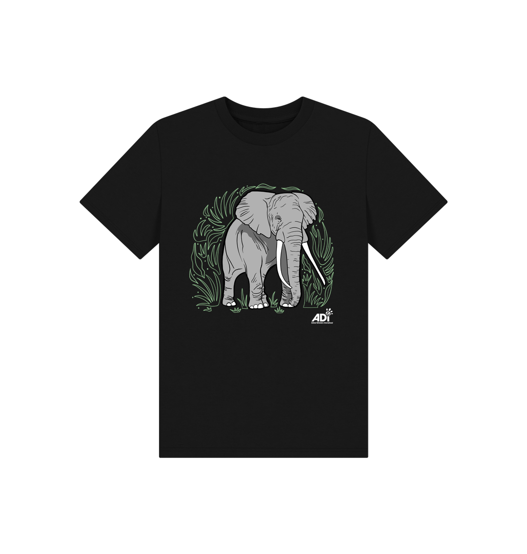 Black Printed Kids T-Shirt