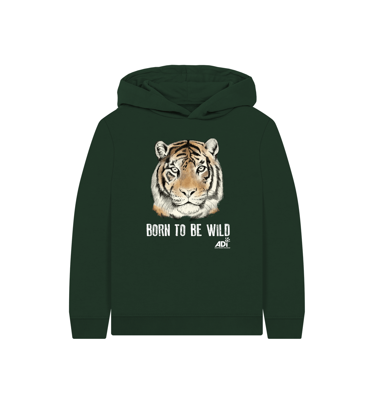 Evergreen Printed Kids Hoodie Front