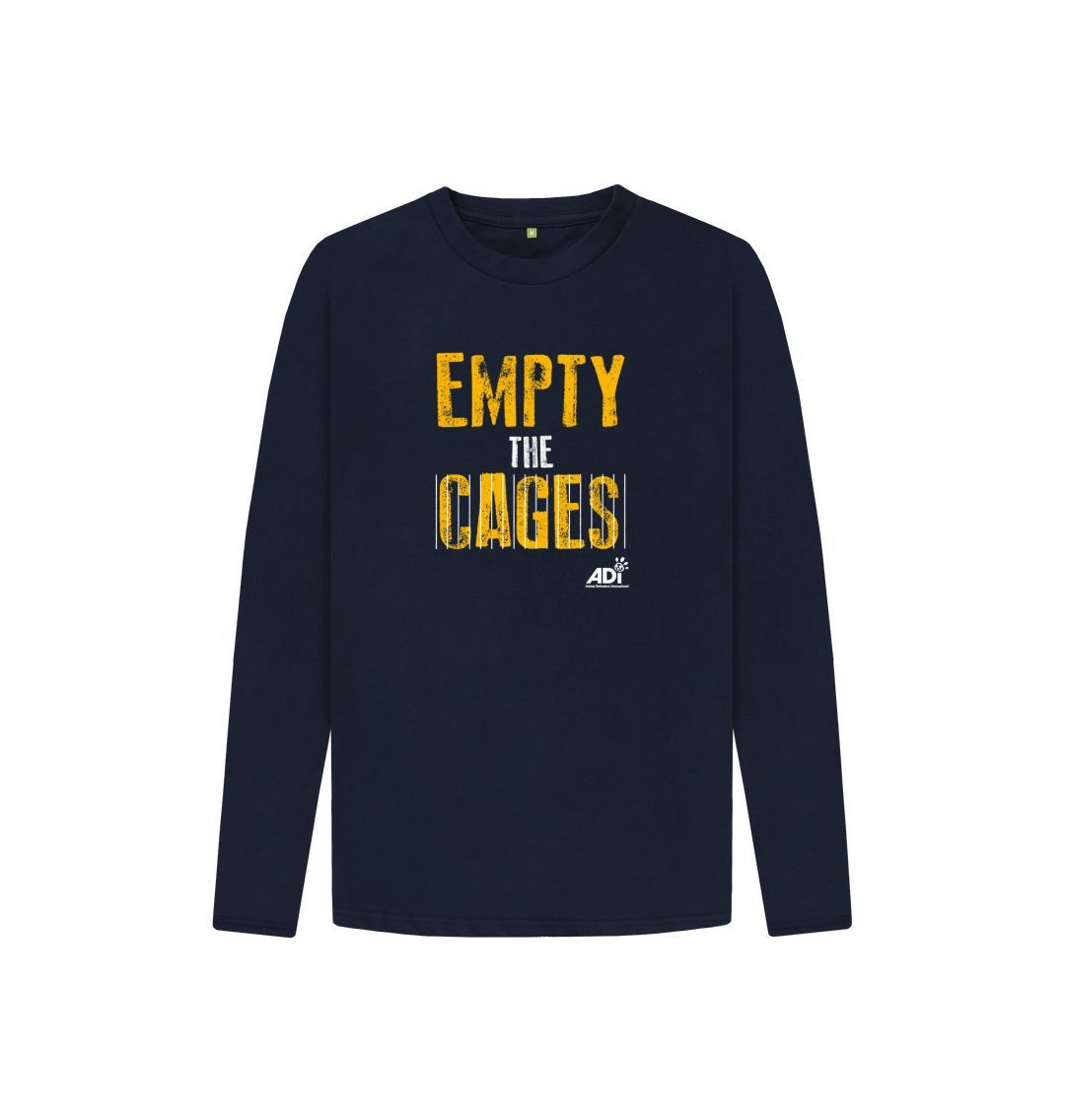 Navy Blue Empty The Cages Kids Long Sleeved T-shirt