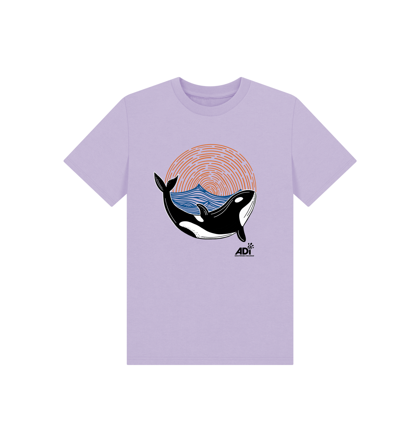 Soft Lilac Printed Kids T-Shirt Front