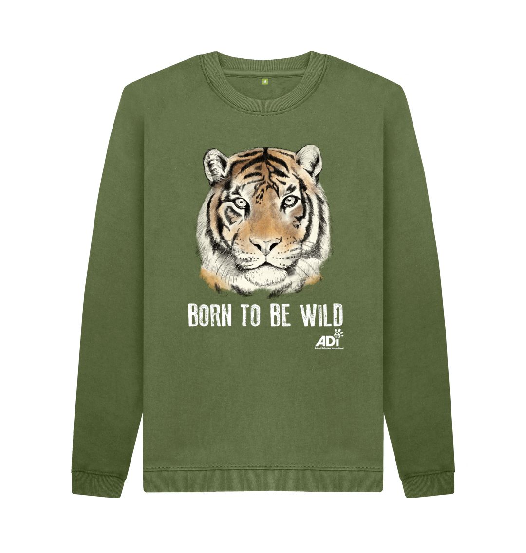 Khaki Born To Be Wild Dark Men's Sweatshirt