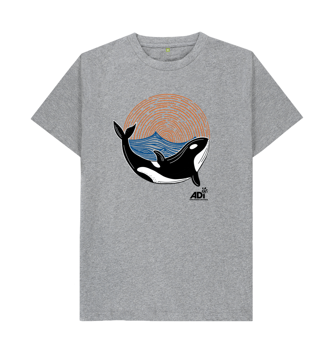 Athletic Grey Printed T-shirt Front