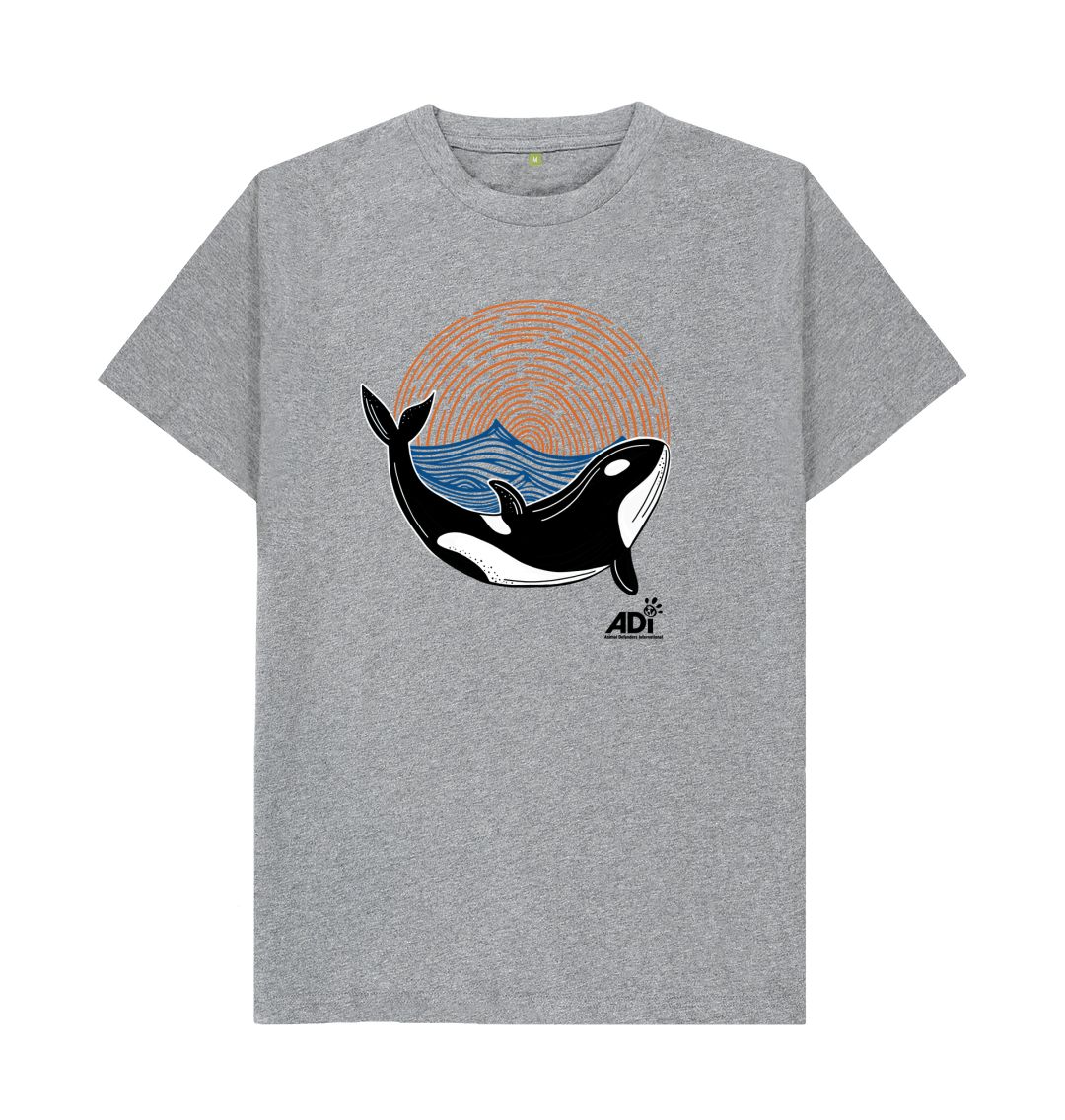 Athletic Grey Orca Men's T-shirt