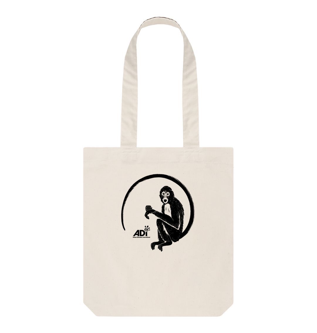 Natural Spider Monkey Tote Bag