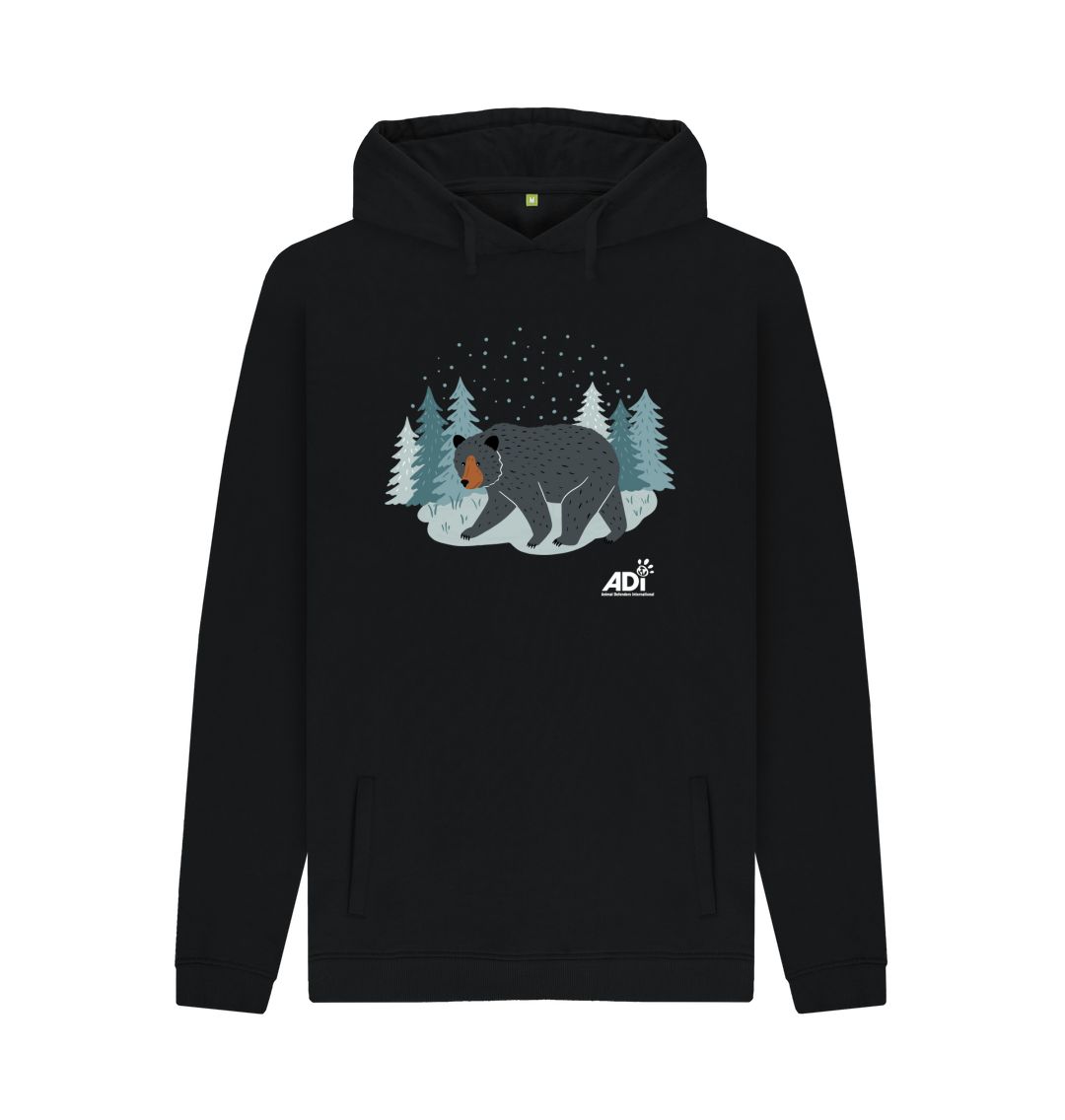Black Winter Bear Men's Hoody