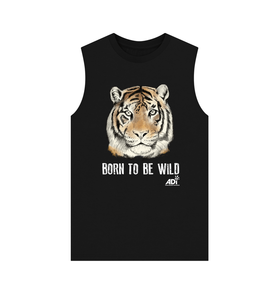 Black Printed Vest Top