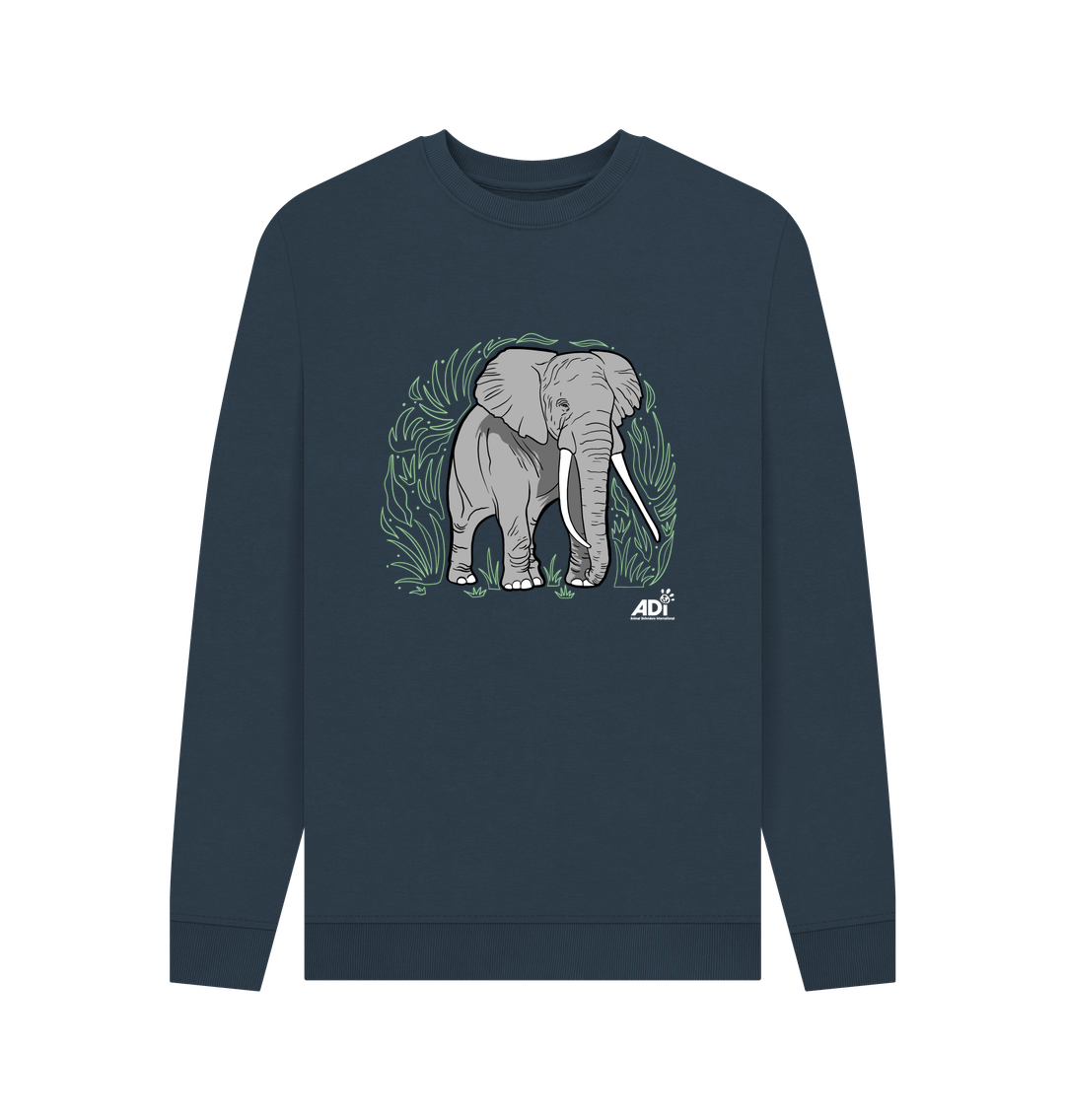 Navy Blue Printed Sweater