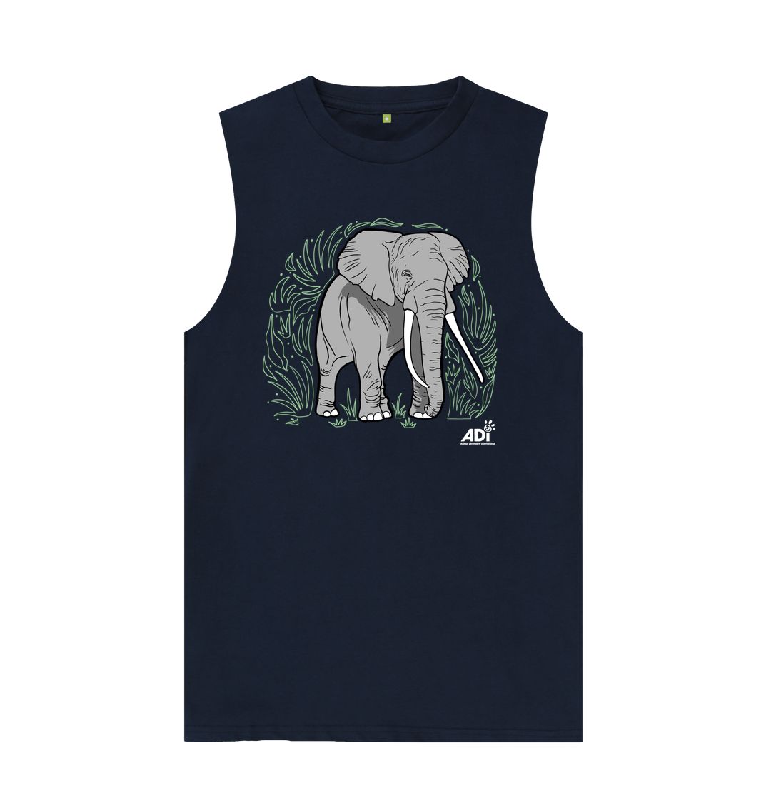 Navy Blue Elephant Men's Tank Top