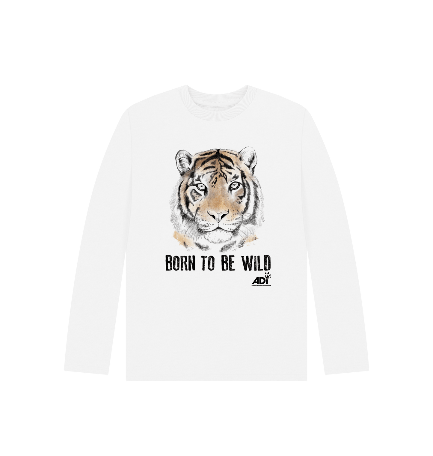 White Printed Kids T-Shirt Front