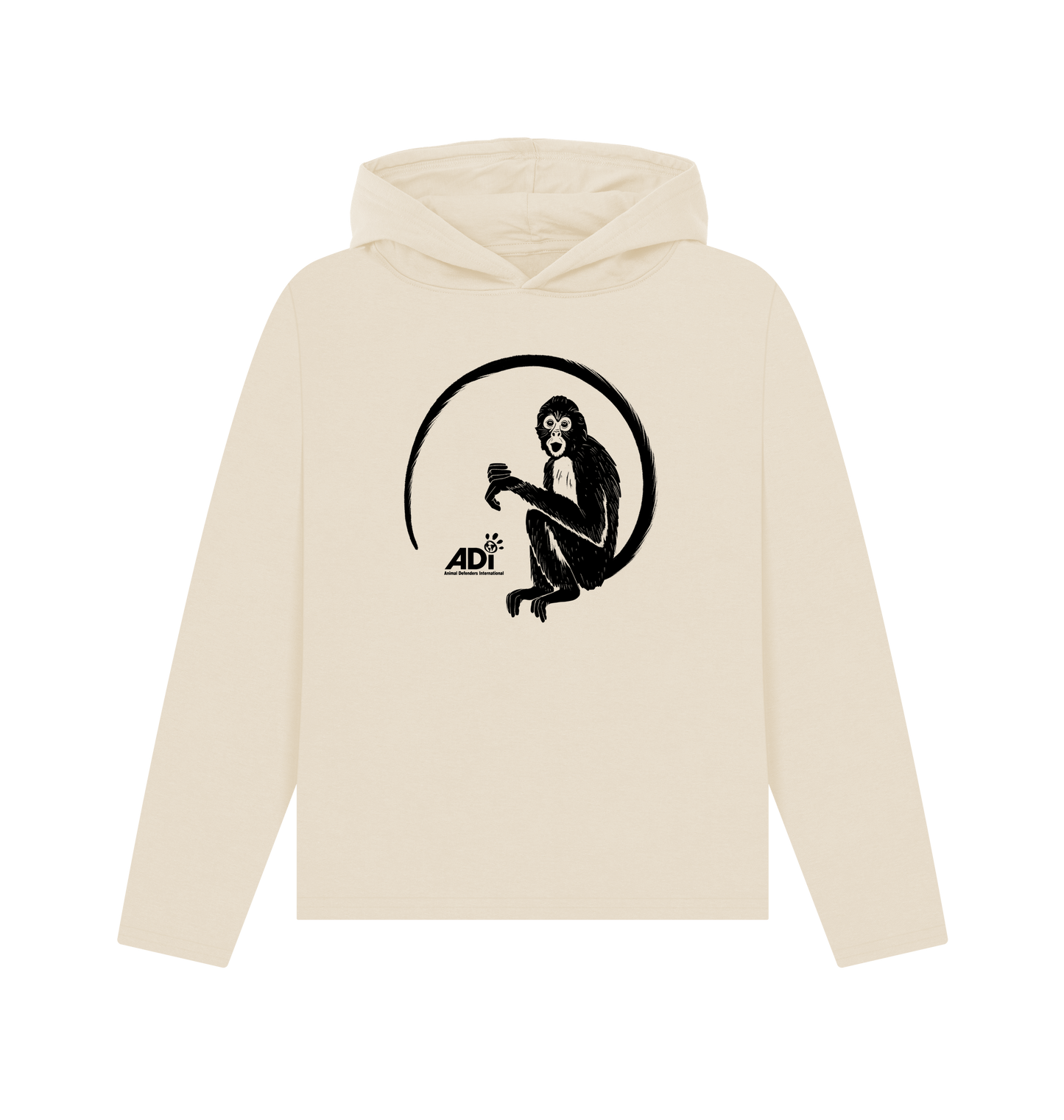 Oat Printed Hoody Front