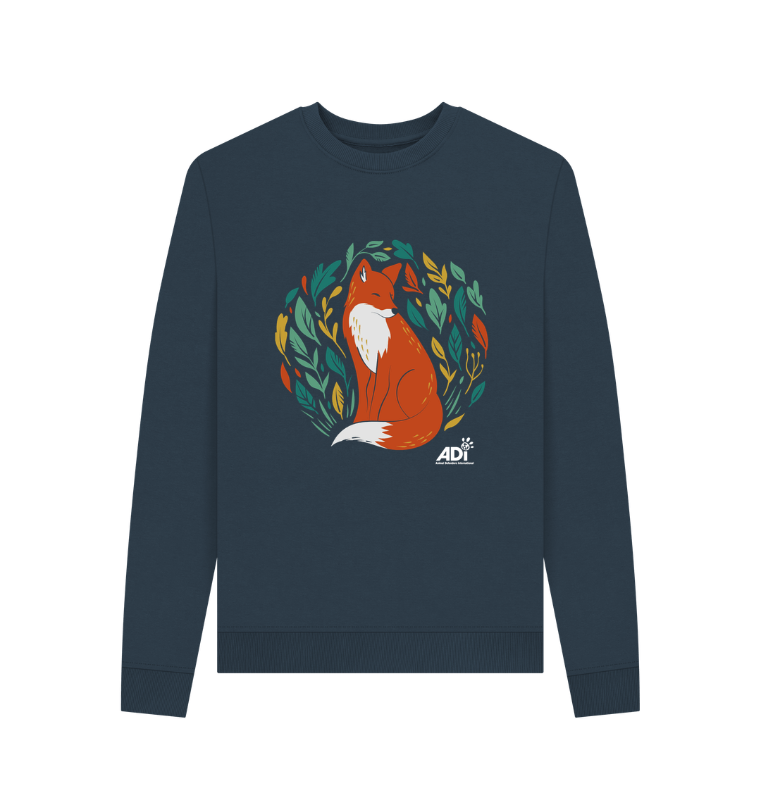 Navy Blue Printed Sweater