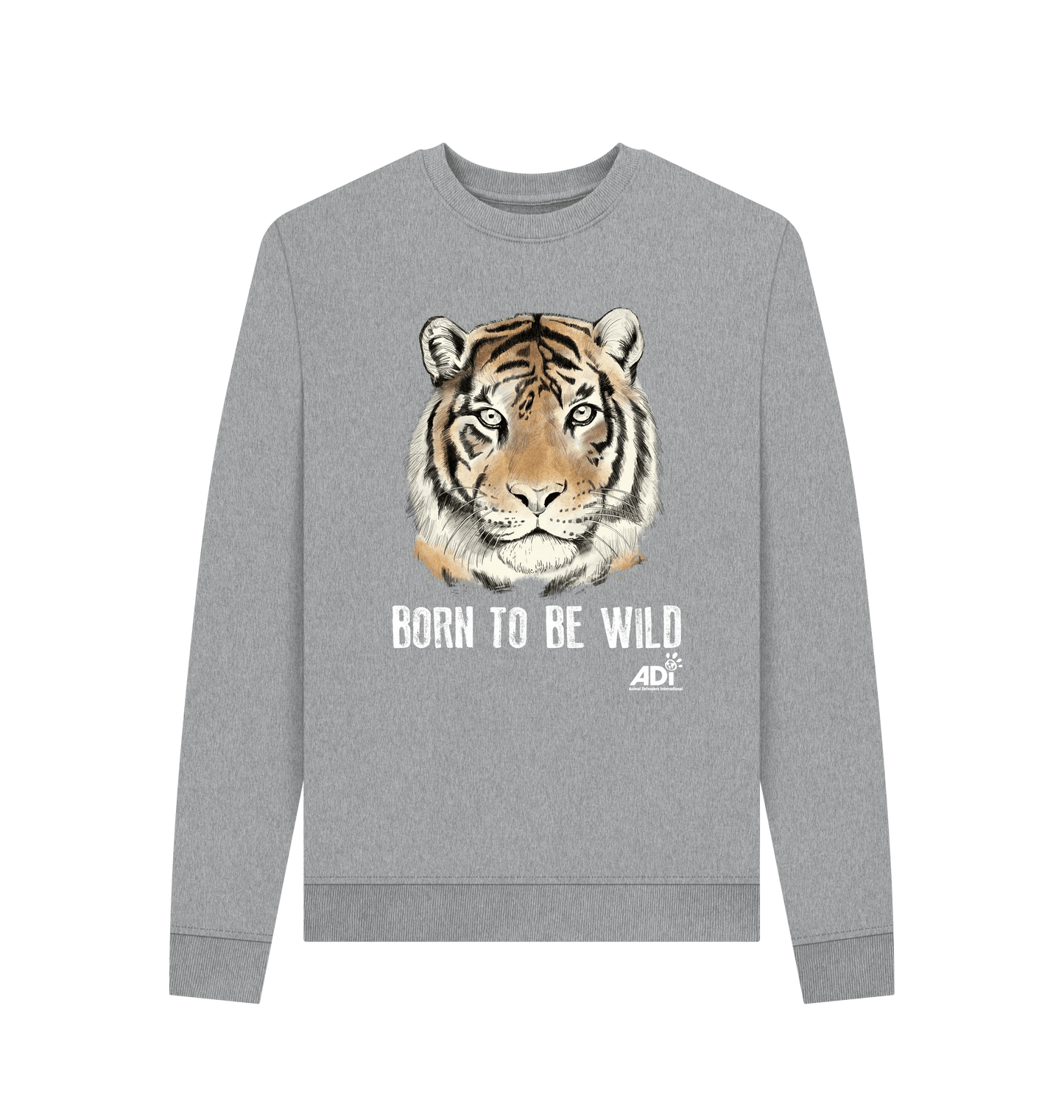 Light Heather Printed Sweater Front