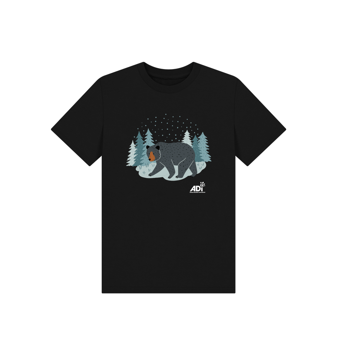 Black Printed Kids T-Shirt