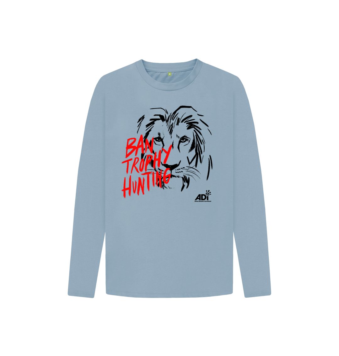 Stone Blue Ban Trophy Hunting Kids Long-Sleeved T-Shirt