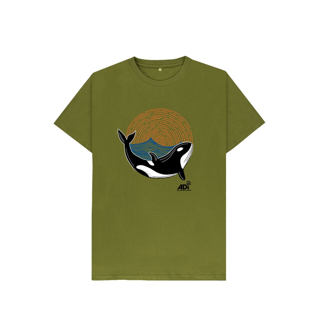 Moss Green Orca Kids T-Shirt