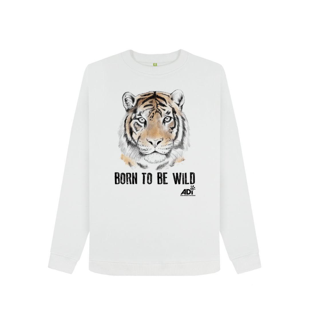 White Born To Be Wild Women's Jumper