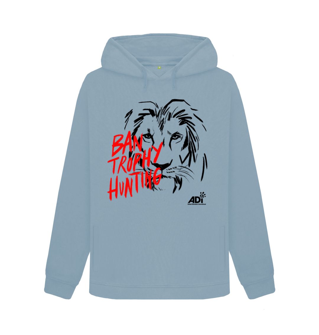 Stone Blue Ban Trophy Hunting Women's Hoodie