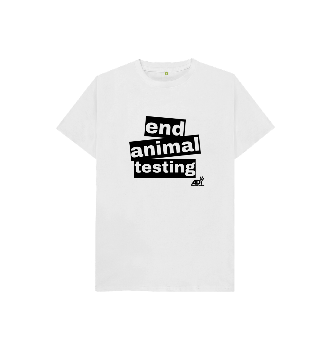 White End Animal Testing Kids T-shirt