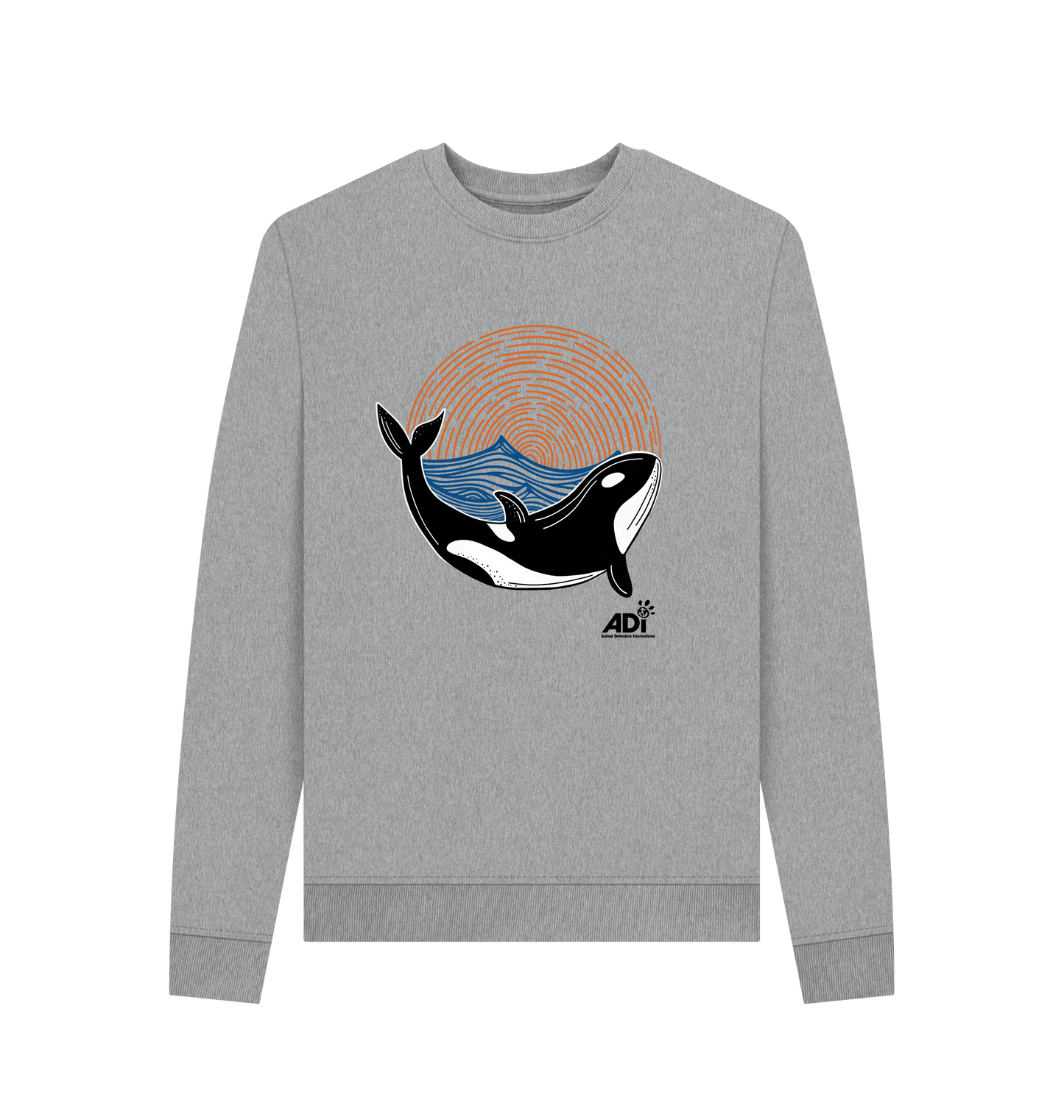 Light Heather Printed Sweater Front