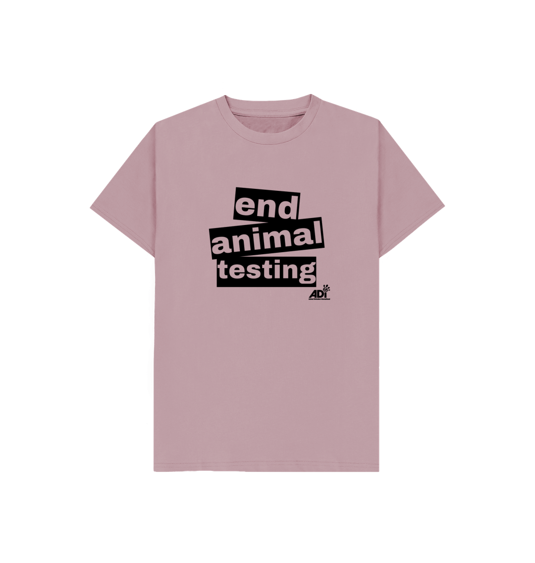 Mauve End Animal Testing Kids T-shirt