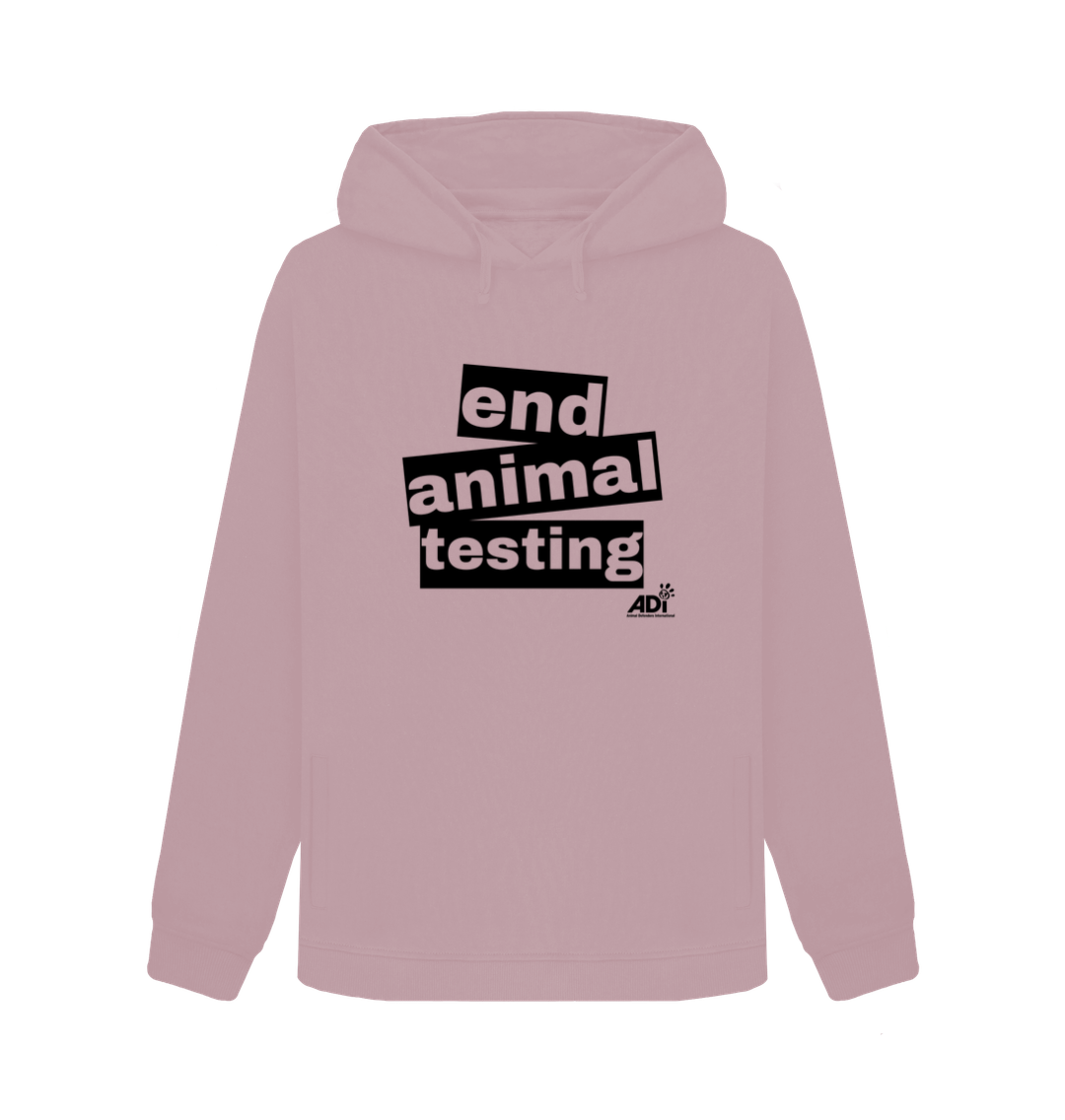 Mauve End Animal Testing Women's Hoodie