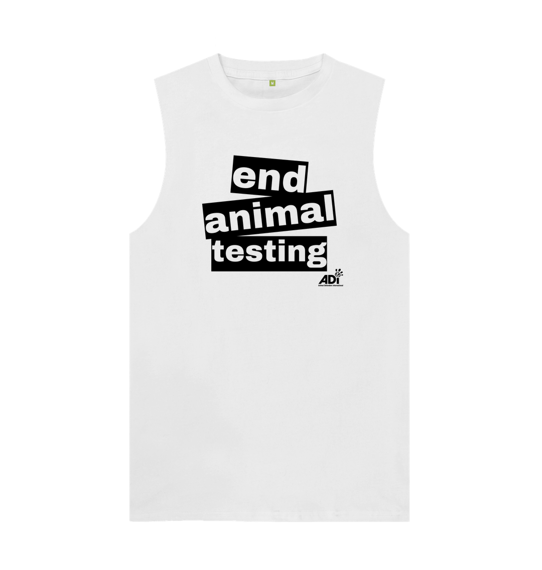 White End Animal Testing Men's Tank Top