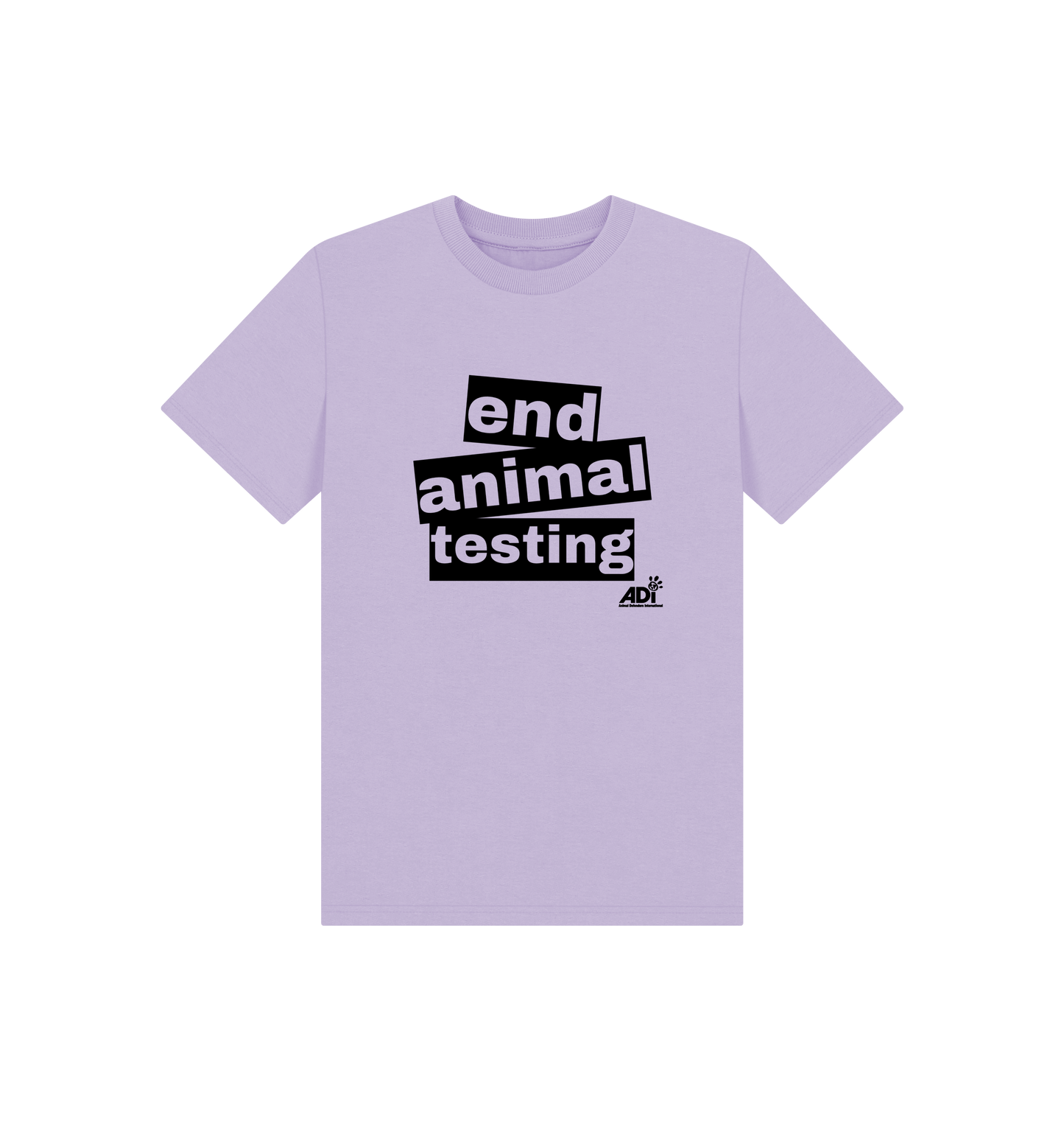 Soft Lilac Printed Kids T-Shirt Front