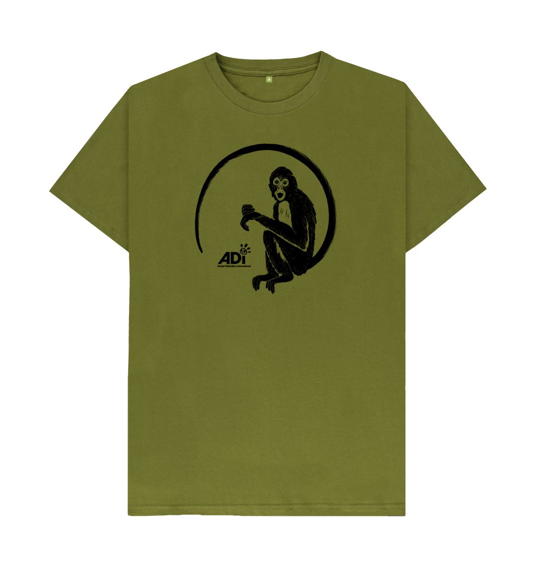 Moss Green Spider Monkey Men's T-shirt
