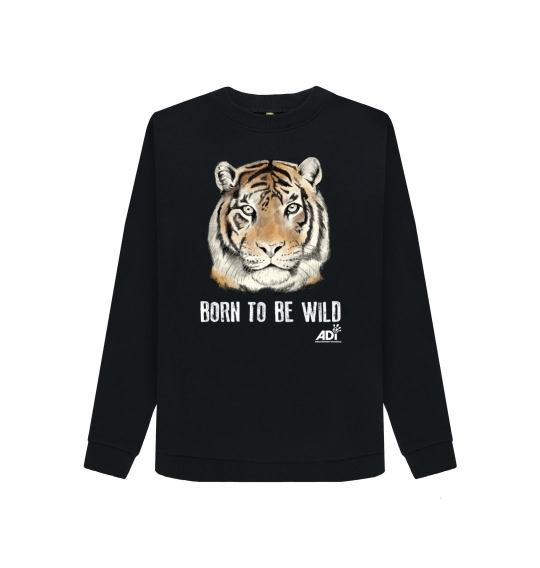 Black Born To Be Wild Dark Women's Jumper