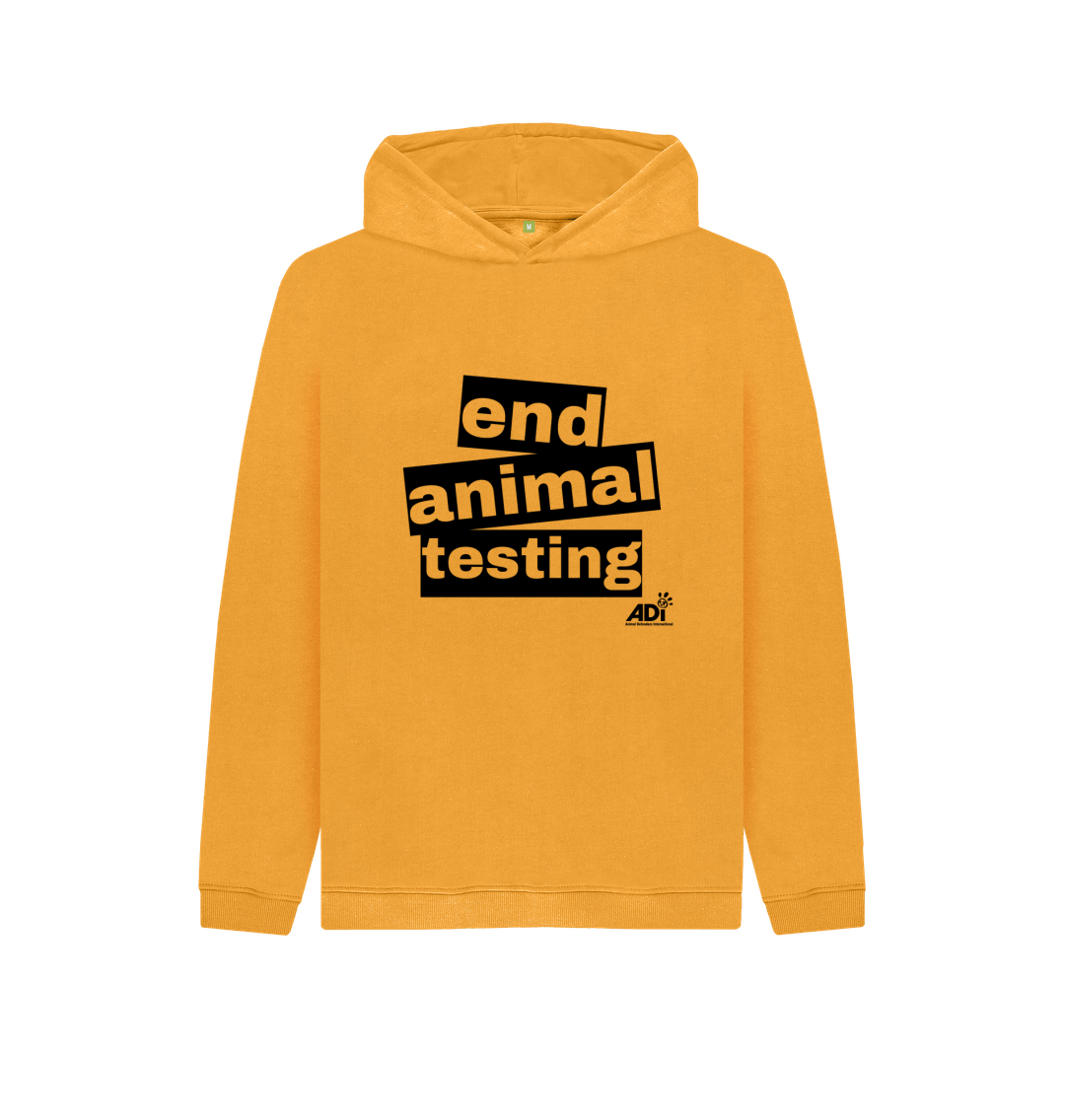 Mustard End Animal Testing Kids Hoody