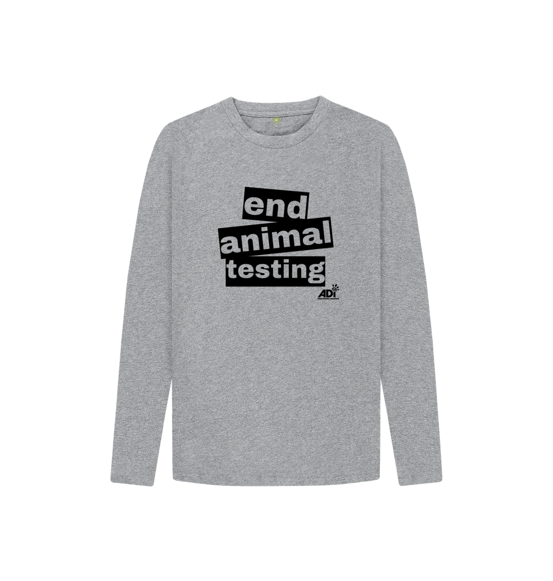 Athletic Grey End Animal Testing Kids Long-Sleeved T-Shirt