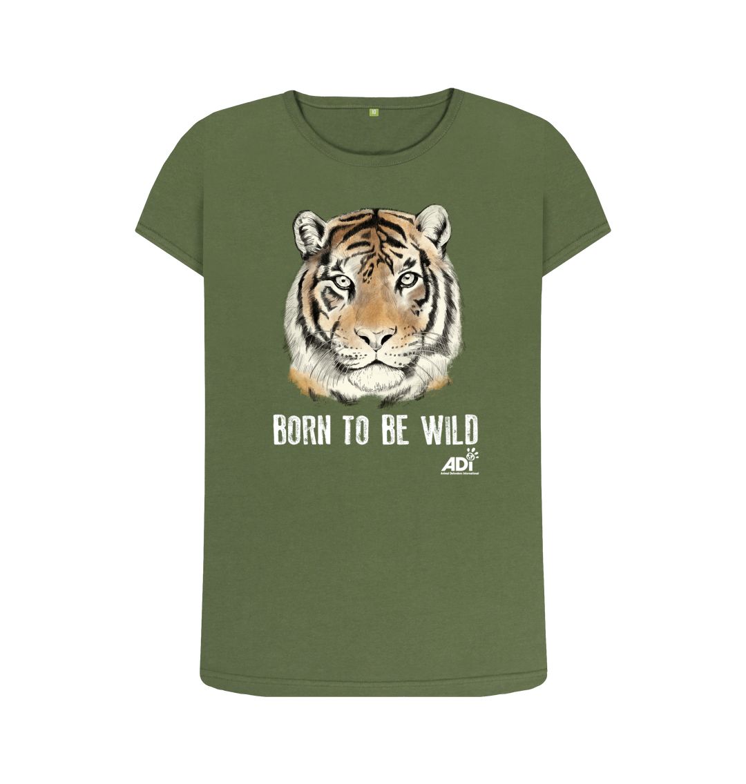 Khaki Born To Be Wild Dark Women's Top