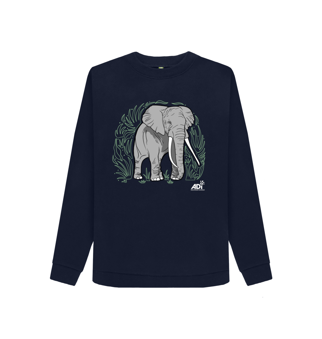 Navy Blue Printed Sweater