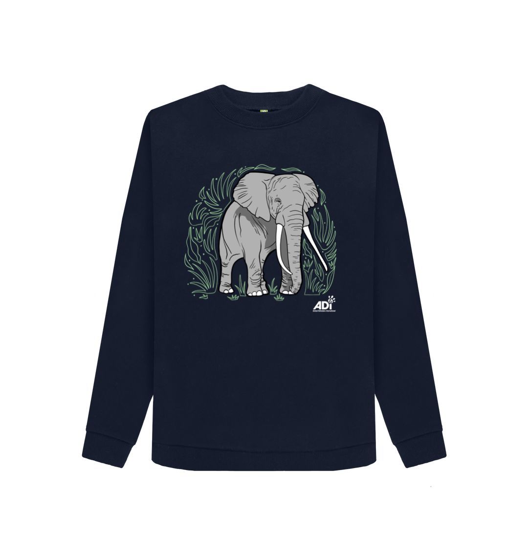 Navy Blue Elephant Women's Jumper