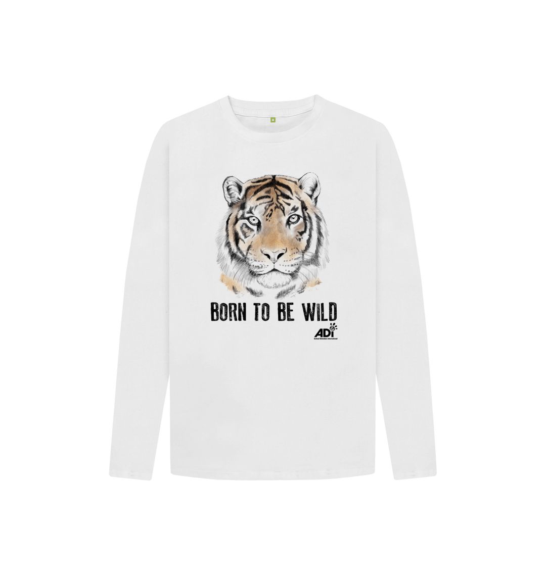 White Born To Be Wild Kids Long Sleeved T-Shirt