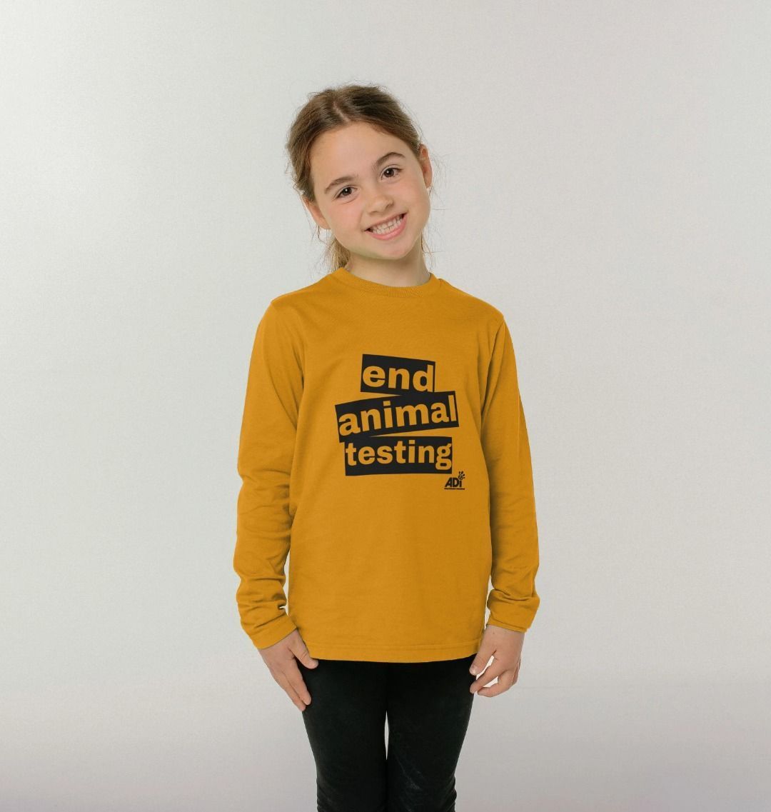 End Animal Testing Kids Long-Sleeved T-Shirt