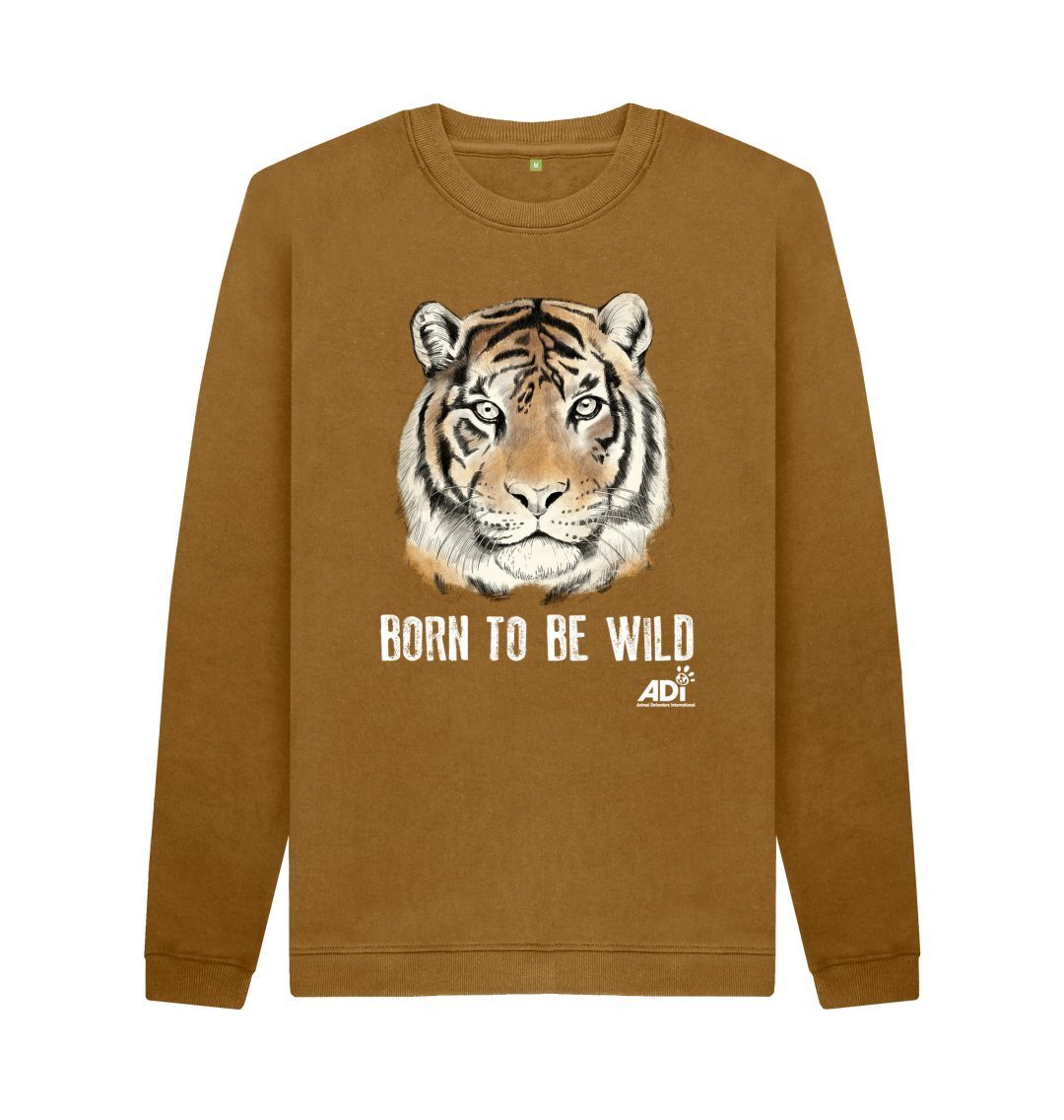 Brown Born To Be Wild Dark Men's Sweatshirt