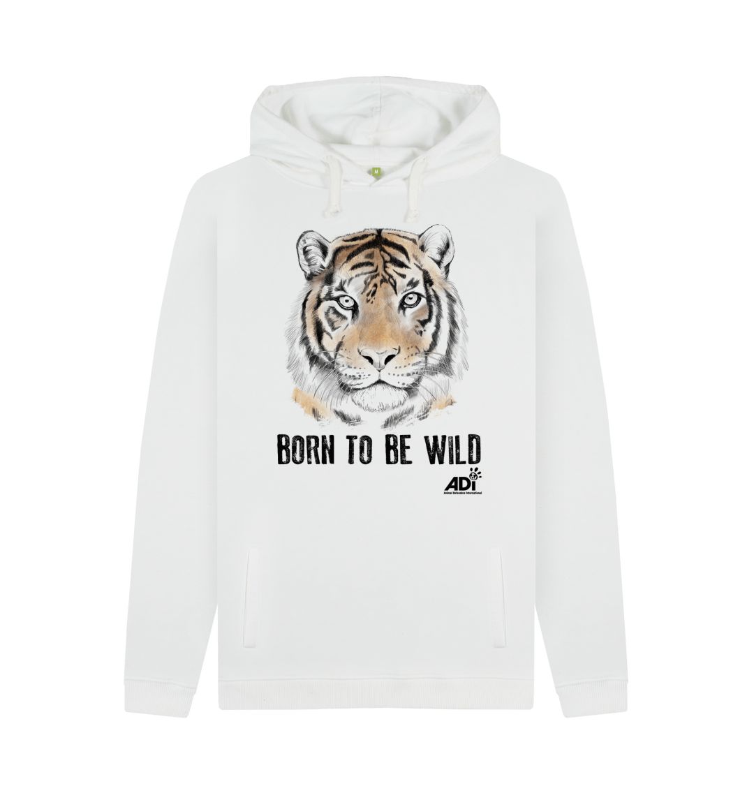 White Born To Be Wild Men's Hoody