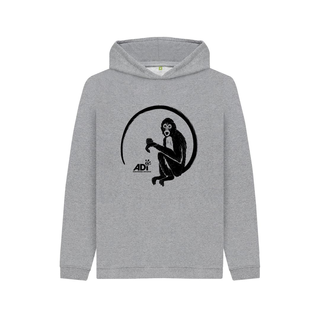 Athletic Grey Spider Monkey Kids Hoody