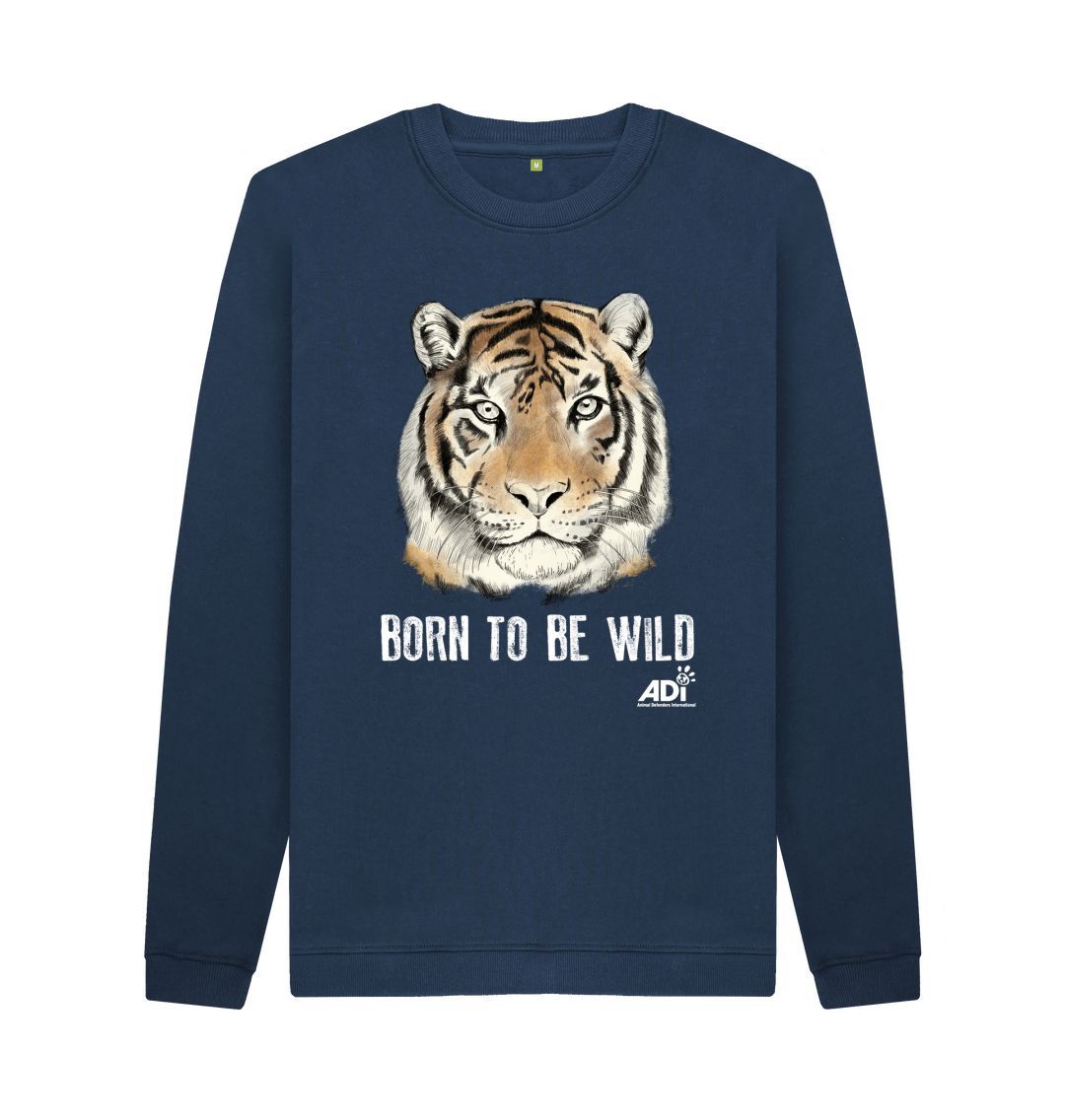 Navy Blue Born To Be Wild Dark Men's Sweatshirt