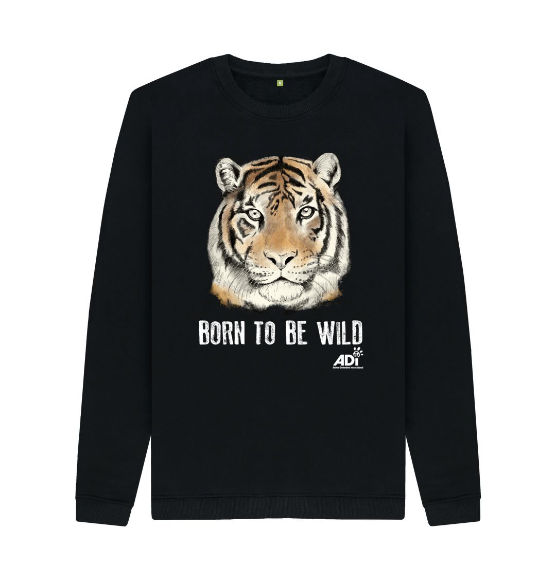 Black Born To Be Wild Dark Men's Sweatshirt