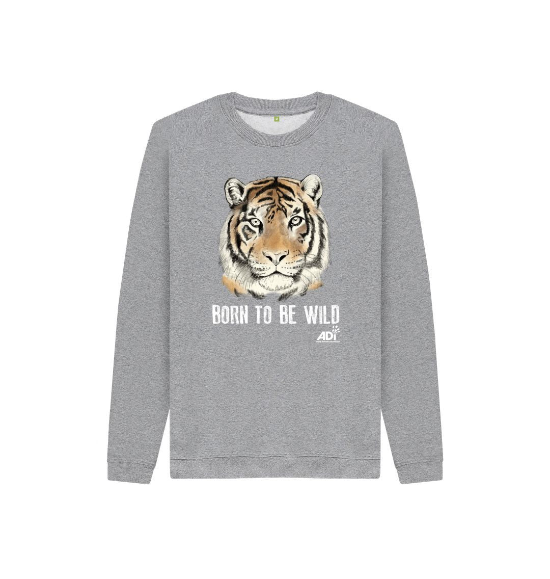 Athletic Grey Born To Be Wild Dark Kids Jumper