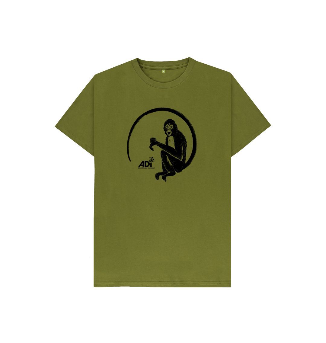 Moss Green Spider Monkey Kids T-Shirt