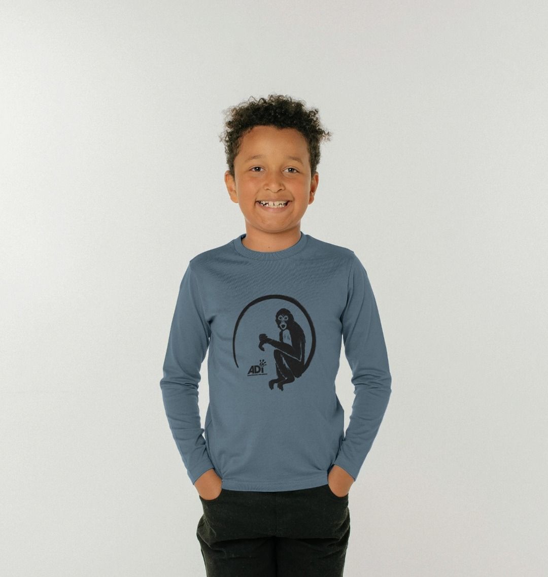 Spider Monkey Kids Long-Sleeved T-shirt