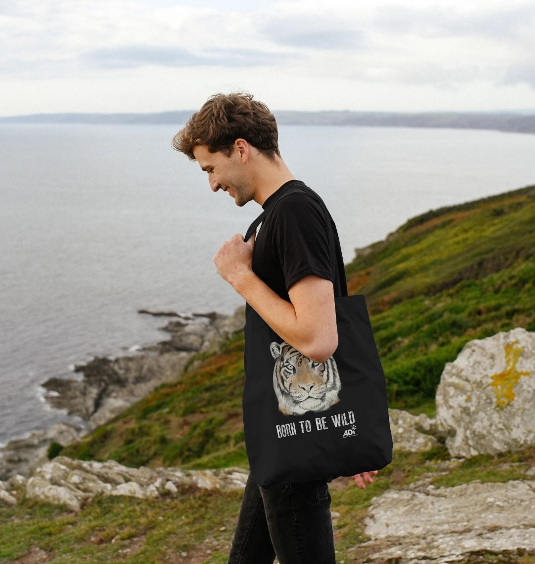 Born To Be Wild Dark Tote Bag