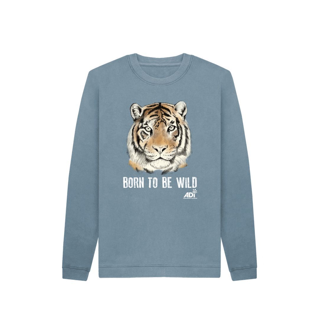 Stone Blue Born To Be Wild Dark Kids Jumper