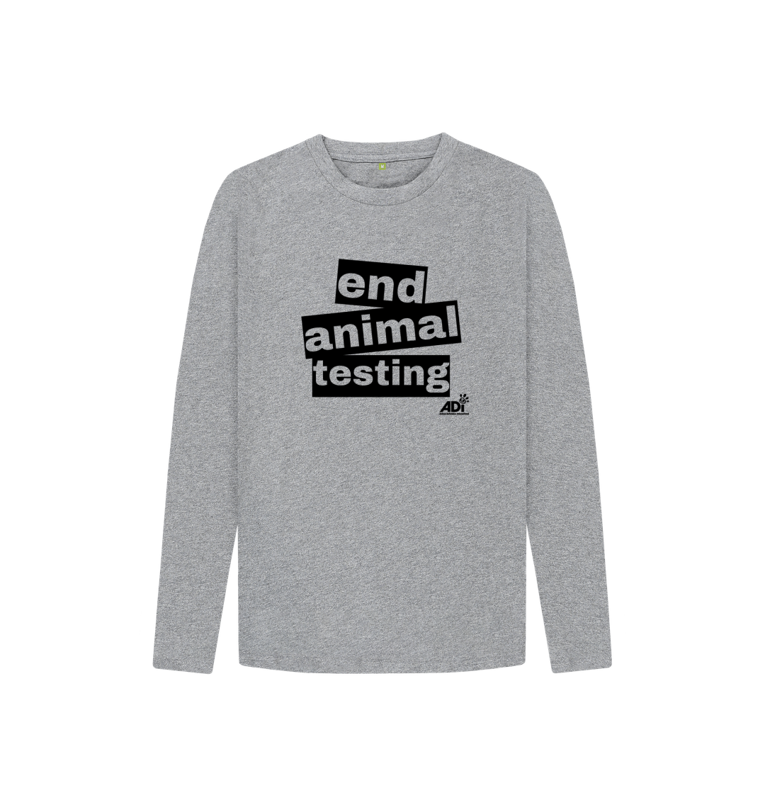 Athletic Grey End Animal Testing Kids Long-Sleeved T-Shirt