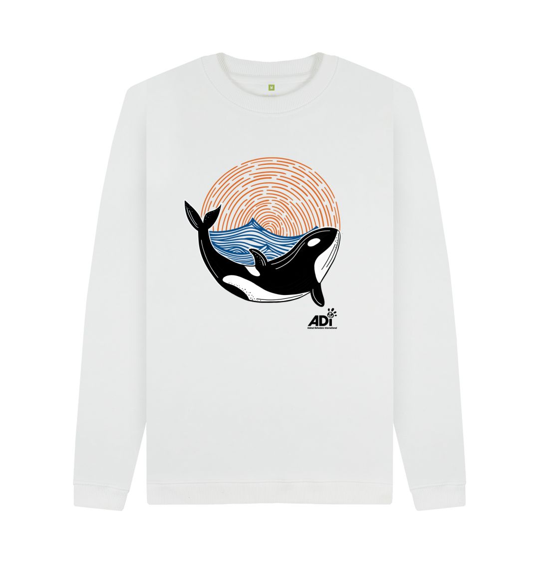 White Orca Men's Sweater
